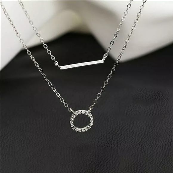 🦩Circle zirconia chain necklace🦩 - Picture 3 of 6